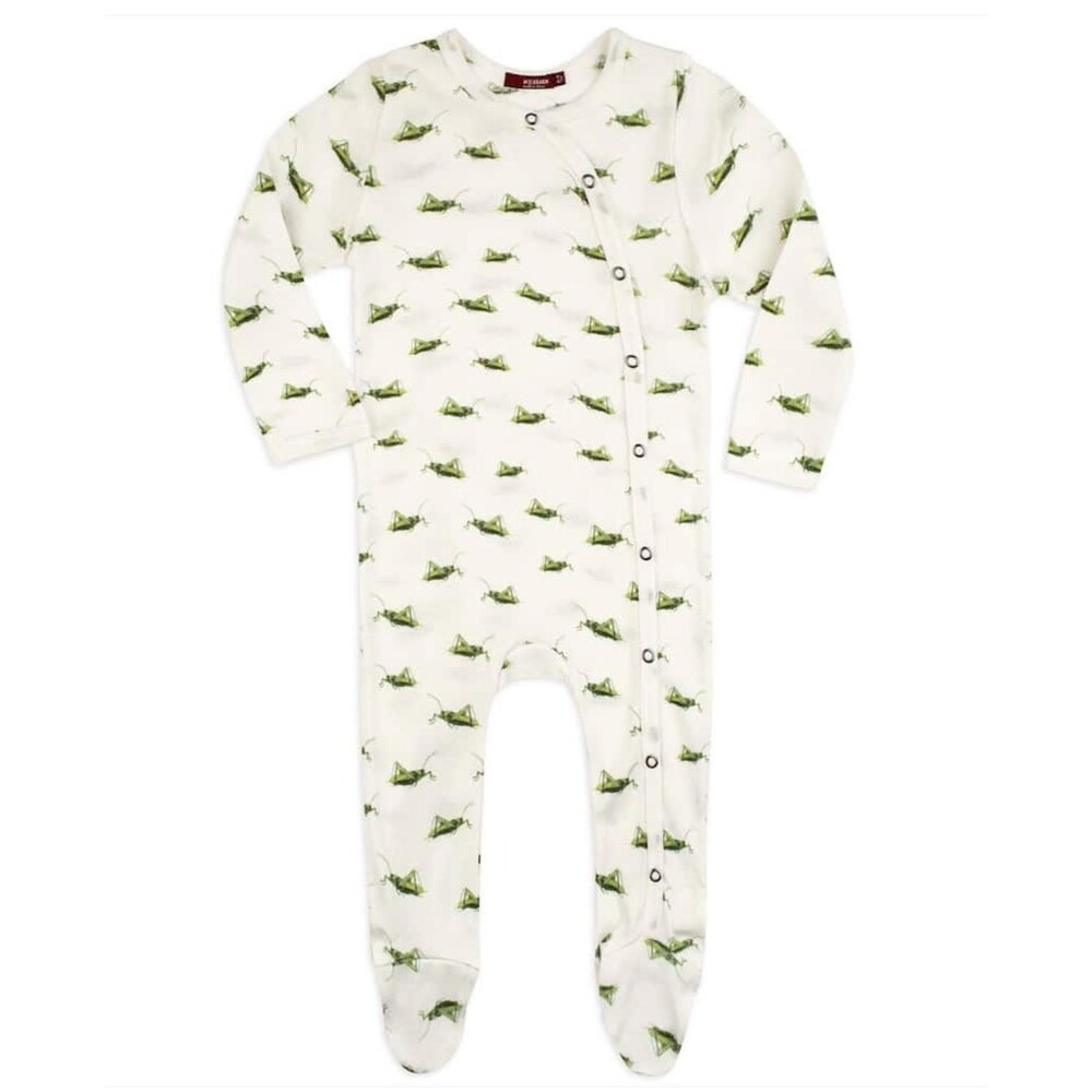 Grasshopper Organic Cotton Snap Footed Romper 6-9 Months